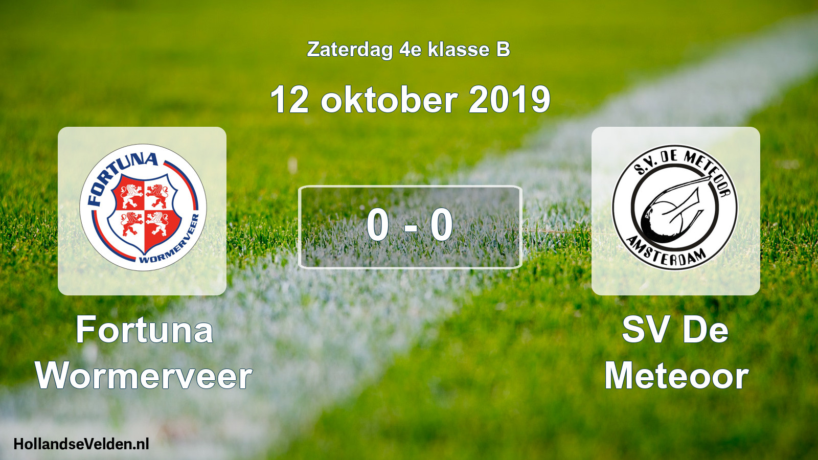 Total number of matches played: Fortuna Wormerveer - SV De Meteoor 0 - 0 (12 October 2019)