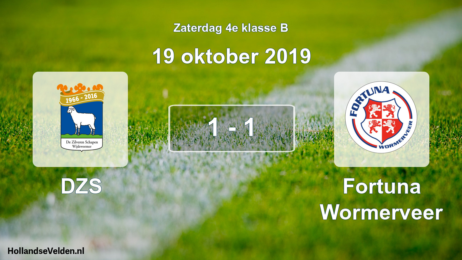 Total number of matches played: DZS - Fortuna Wormerveer 1 - 1 (19 October 2019)