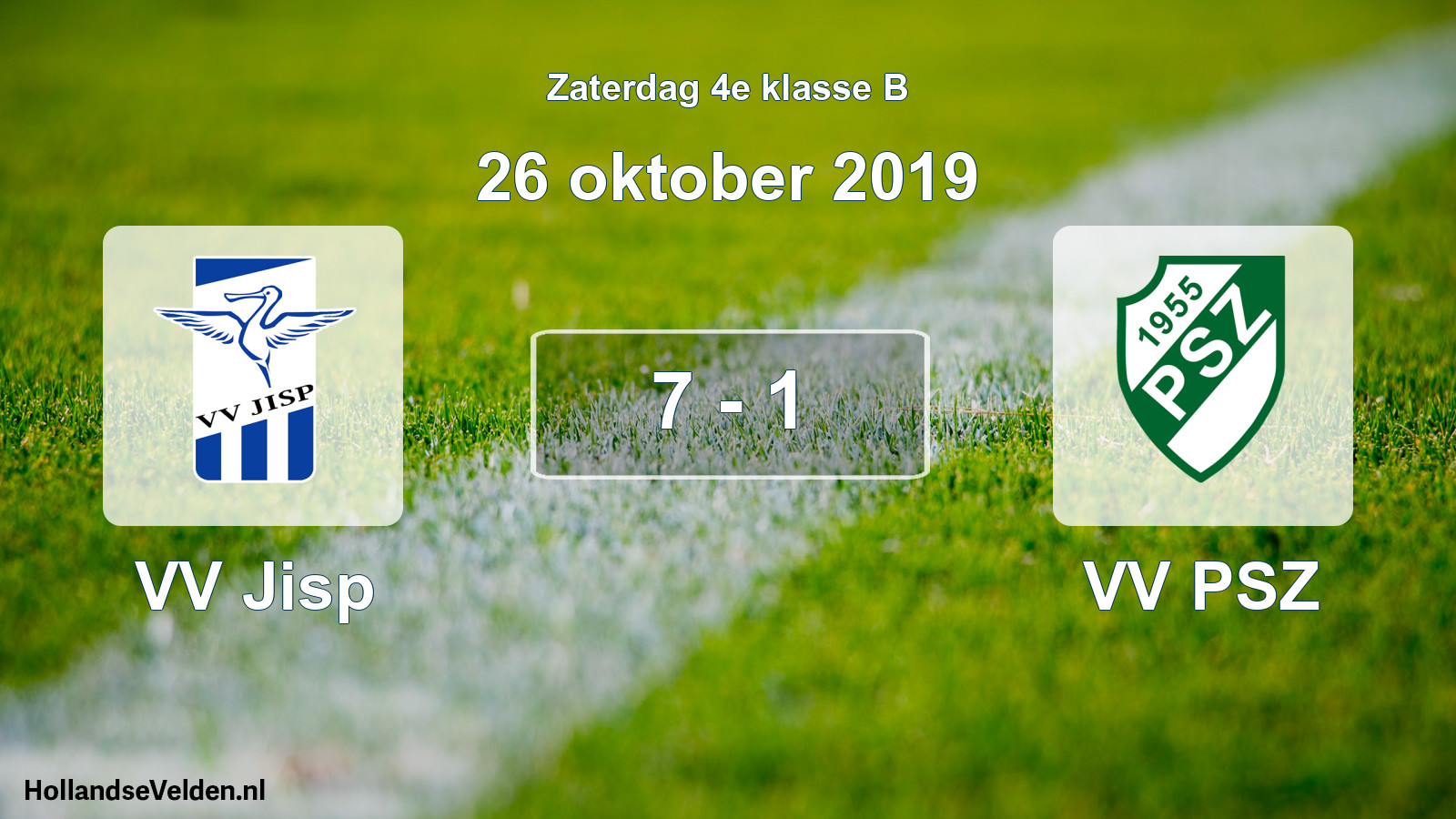 Total number of matches played: VV Jisp - VV PSZ 7 - 1 (26 October 2019)
