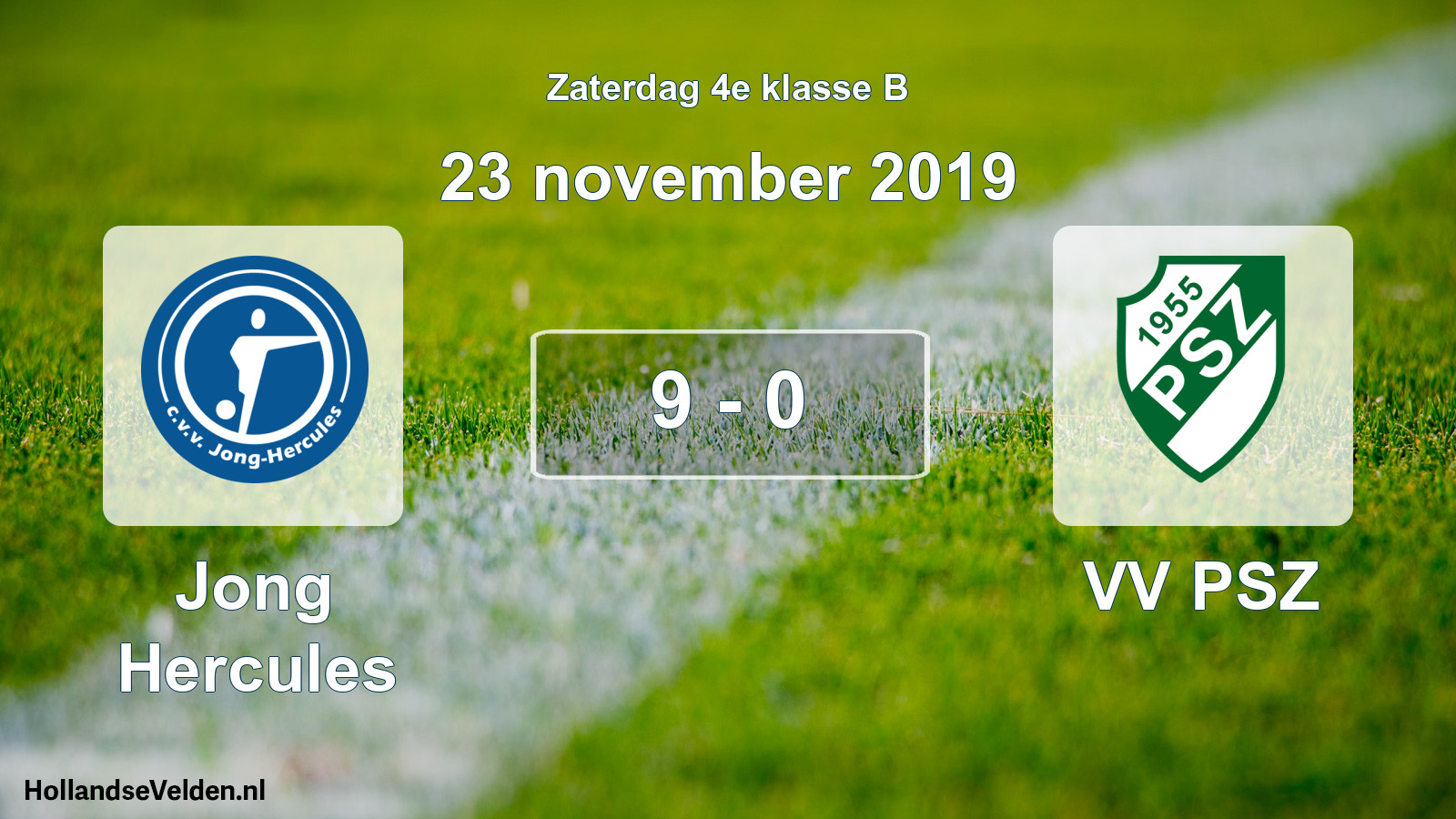 Total number of matches played: Jong Hercules - VV PSZ 9 - 0 (23 November 2019)