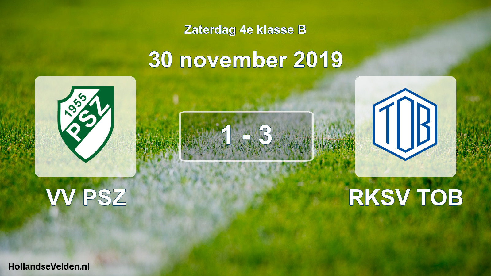 Total number of matches played: VV PSZ - RKSV TOB 1 - 3 (30 November 2019)