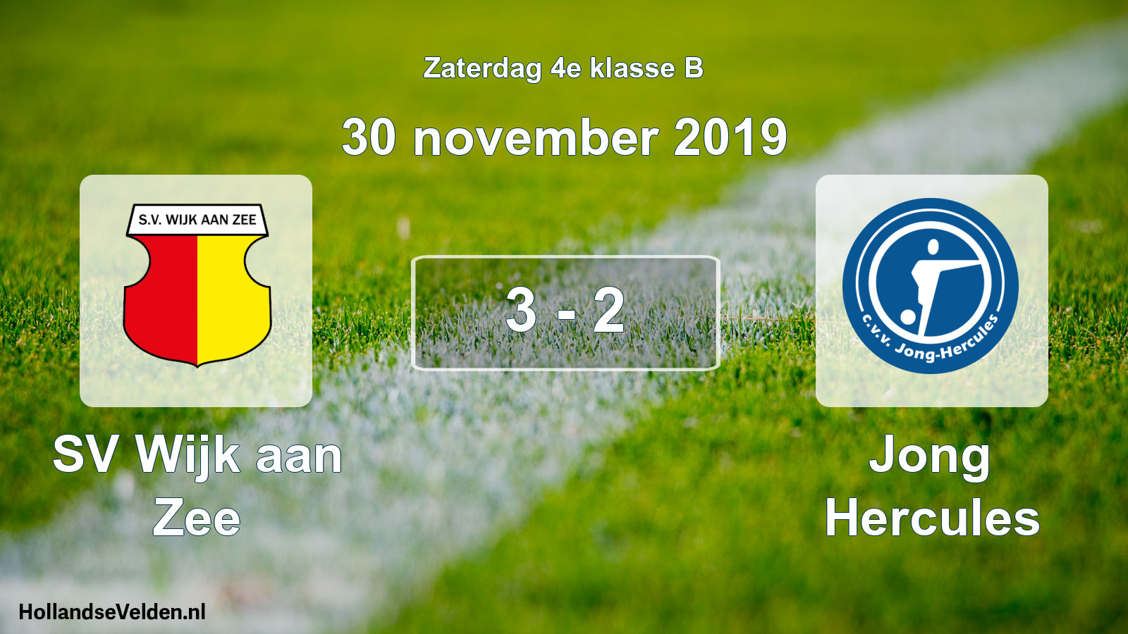 Total number of matches played: SV Wijk aan Zee - Jong Hercules 3 - 2 (30 November 2019)