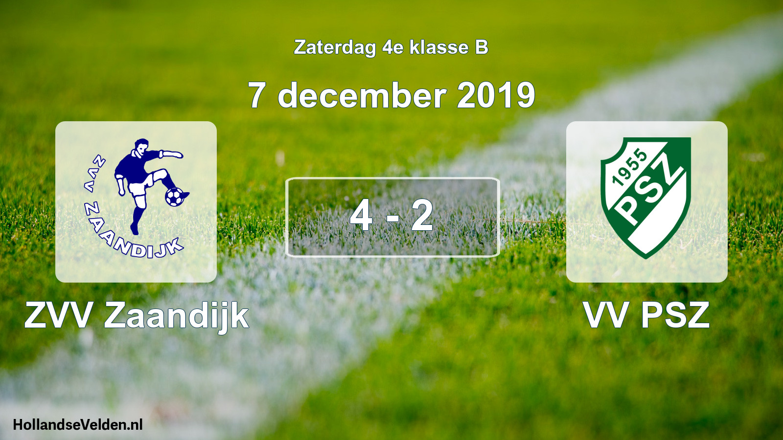 Total number of matches played: ZVV Zaandijk - VV PSZ 4 - 2 (7 December 2019)