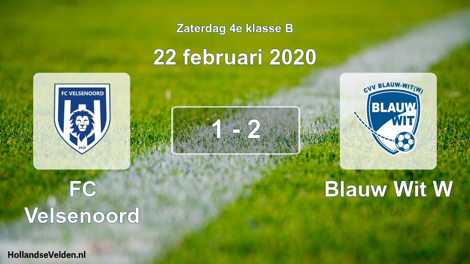 Total number of matches played: FC Velsenoord - Blauw Wit W 1 - 2 (22 February 2020)