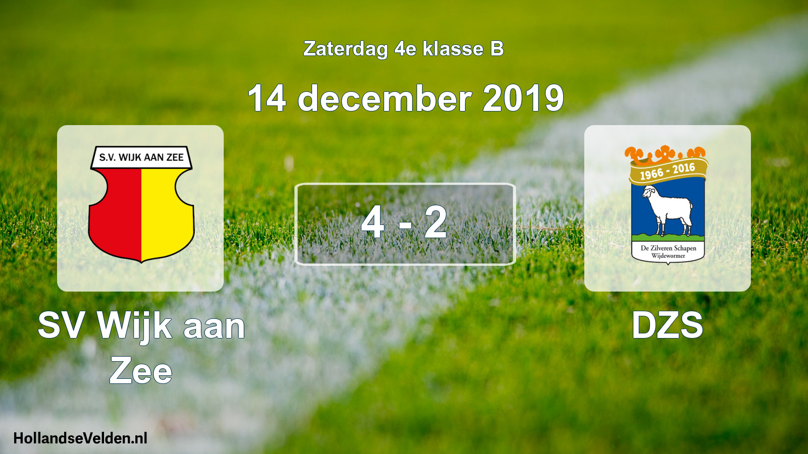 Total number of matches played: SV Wijk aan Zee - DZS 4 - 2 (14 December 2019)