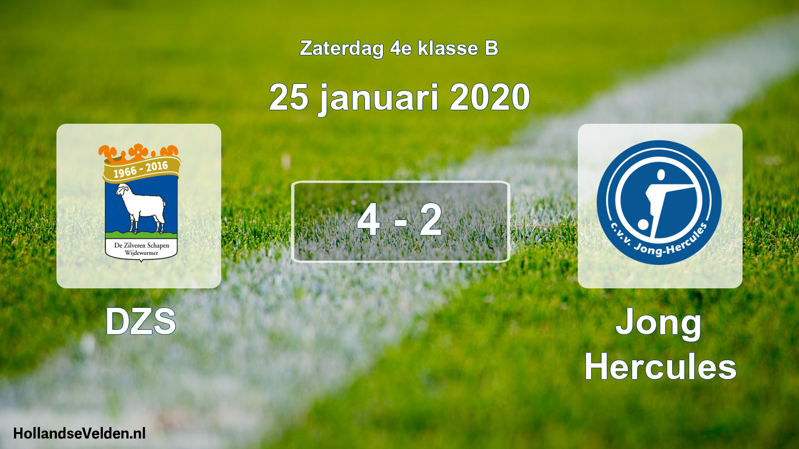 Total number of matches played: DZS - Jong Hercules 4 - 2 (25 January 2020)