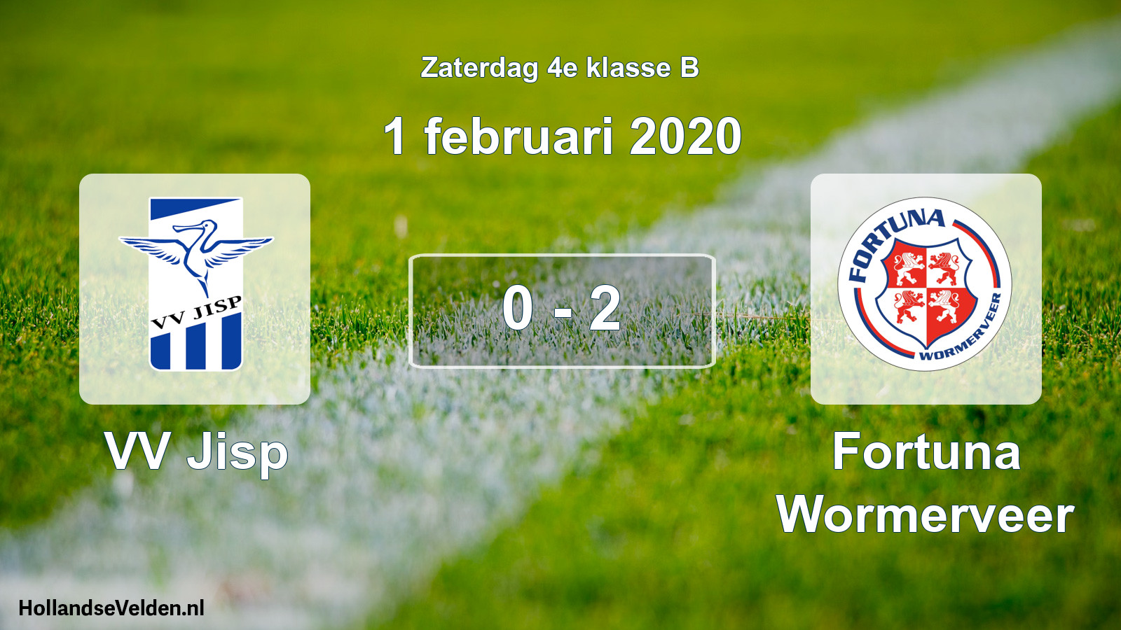 Total number of matches played: VV Jisp - Fortuna Wormerveer 0 - 2 (1 February 2020)