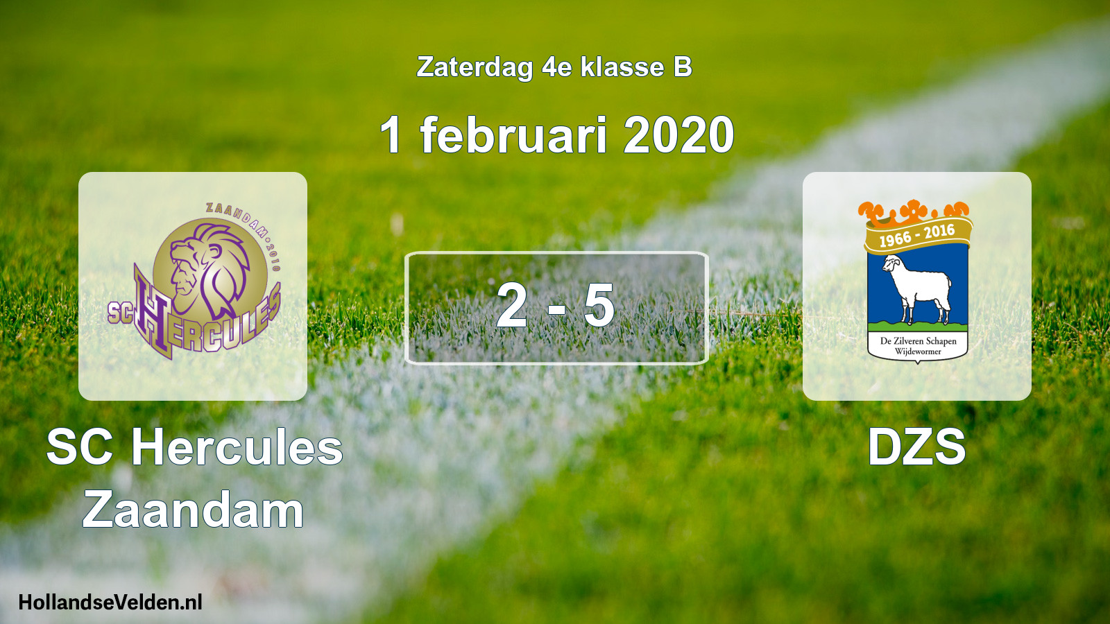 Total number of matches played: SC Hercules Zaandam - DZS 2 - 5 (1 February 2020)