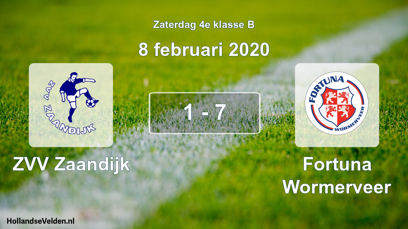 Total number of matches played: ZVV Zaandijk - Fortuna Wormerveer 1 - 7 (8 February 2020)