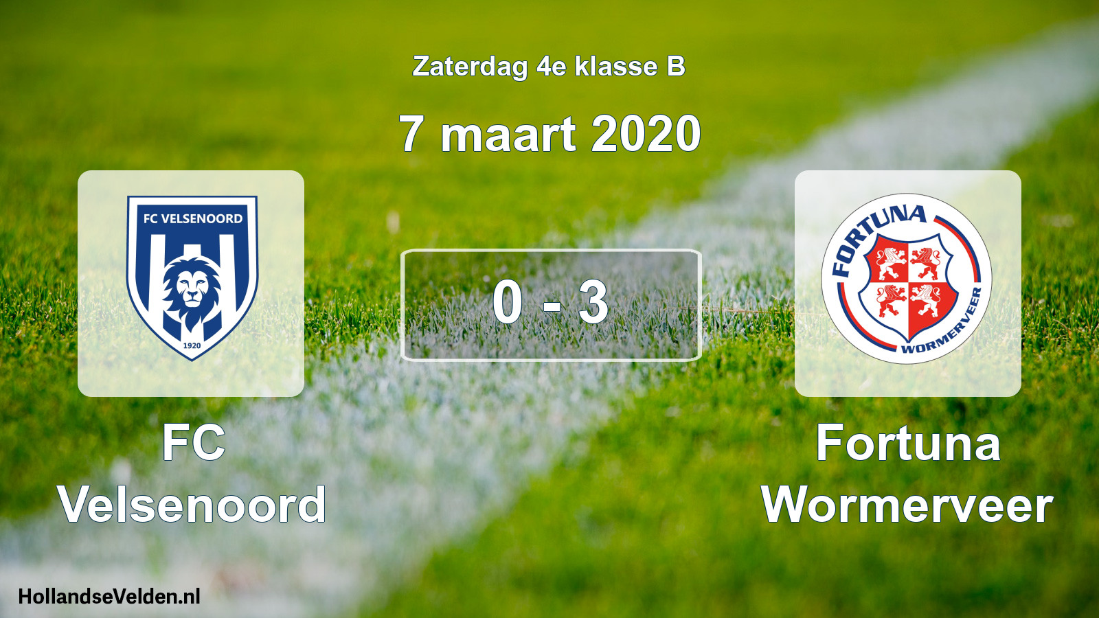 Total number of matches played: FC Velsenoord - Fortuna Wormerveer 0 - 3 (7 March 2020)
