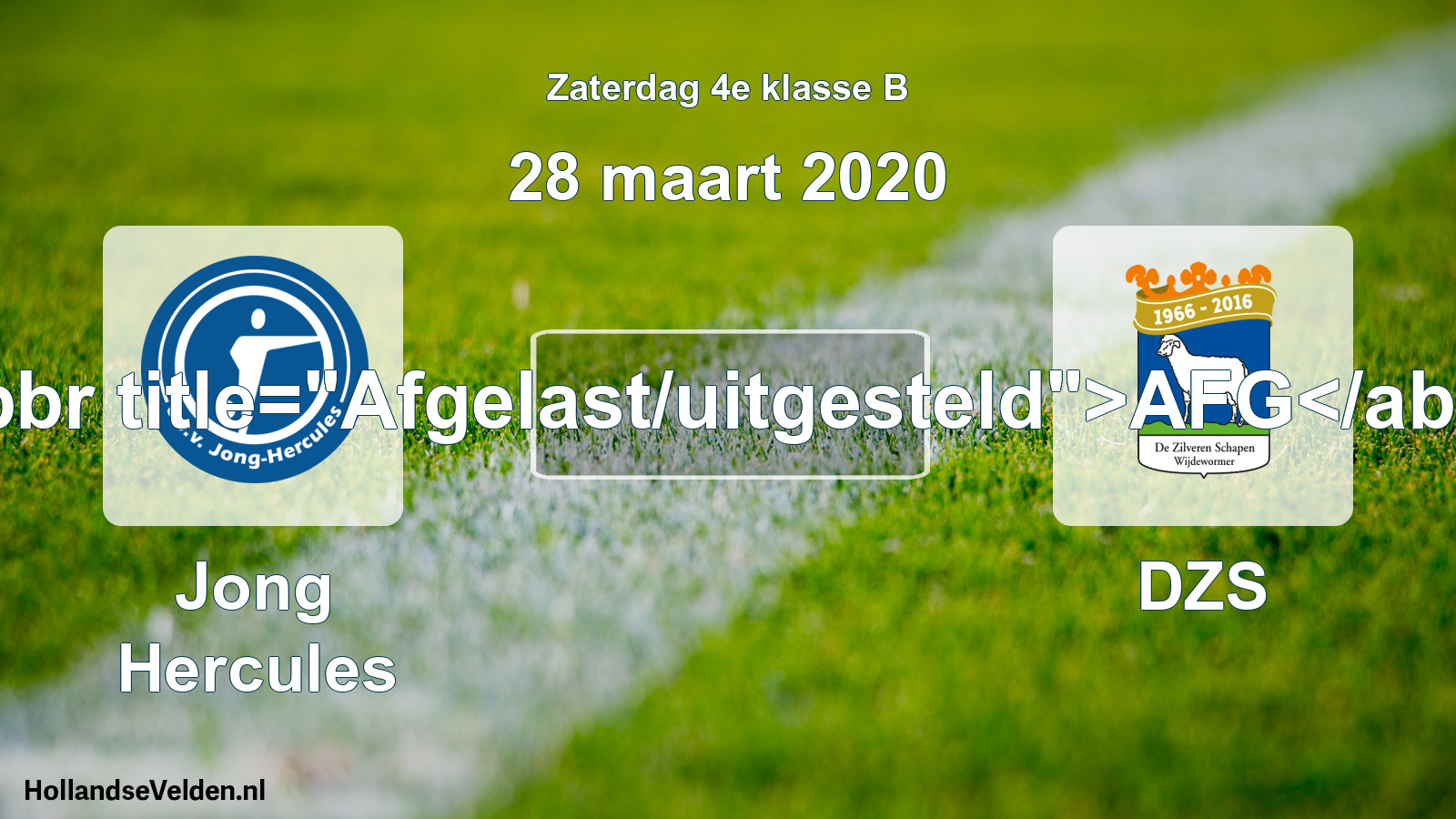 Scheduled Match: Jong Hercules - DZS (28 March 2020)