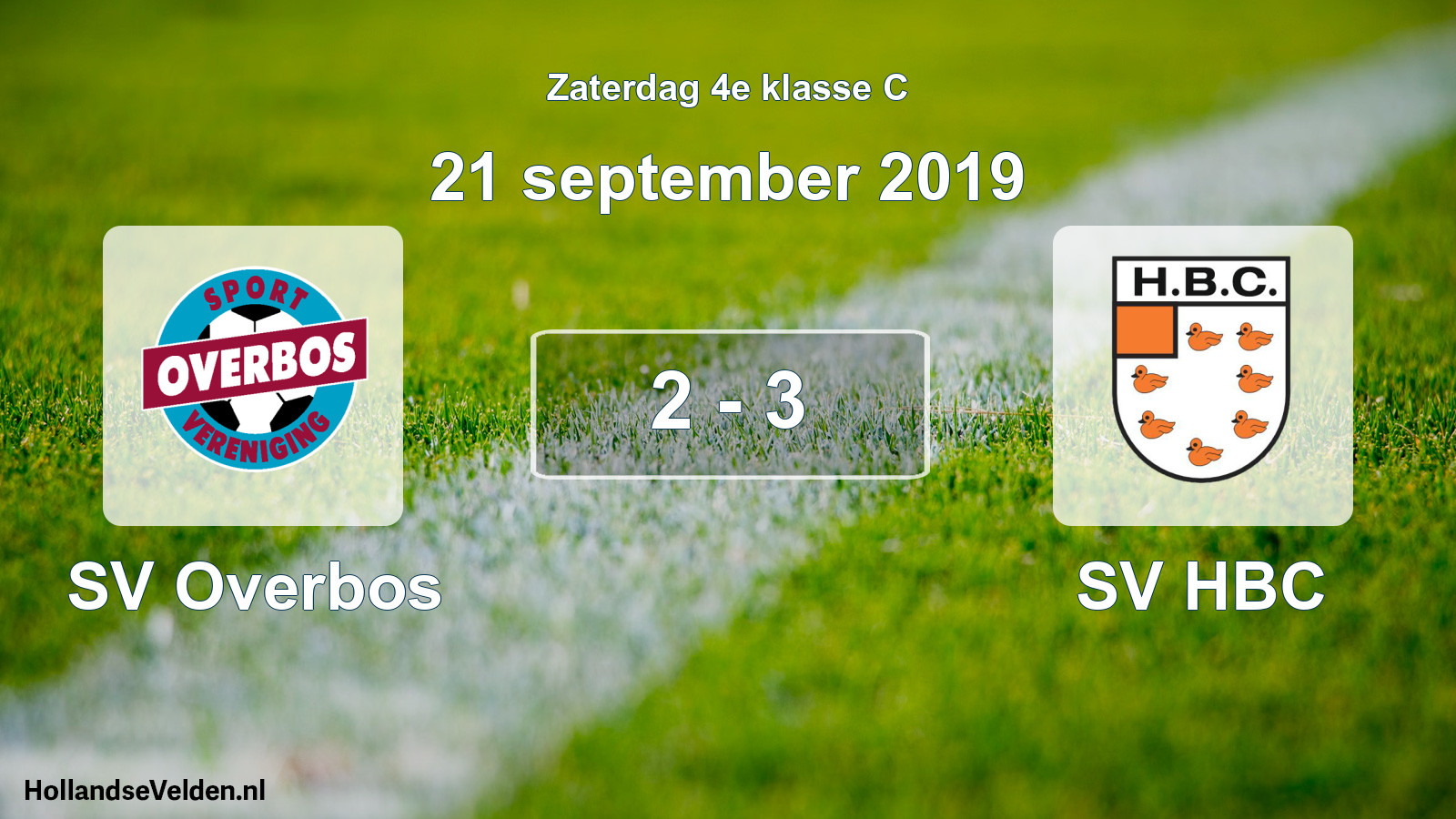 Total number of matches played: SV Overbos - SV HBC 2 - 3 (21 September 2019)