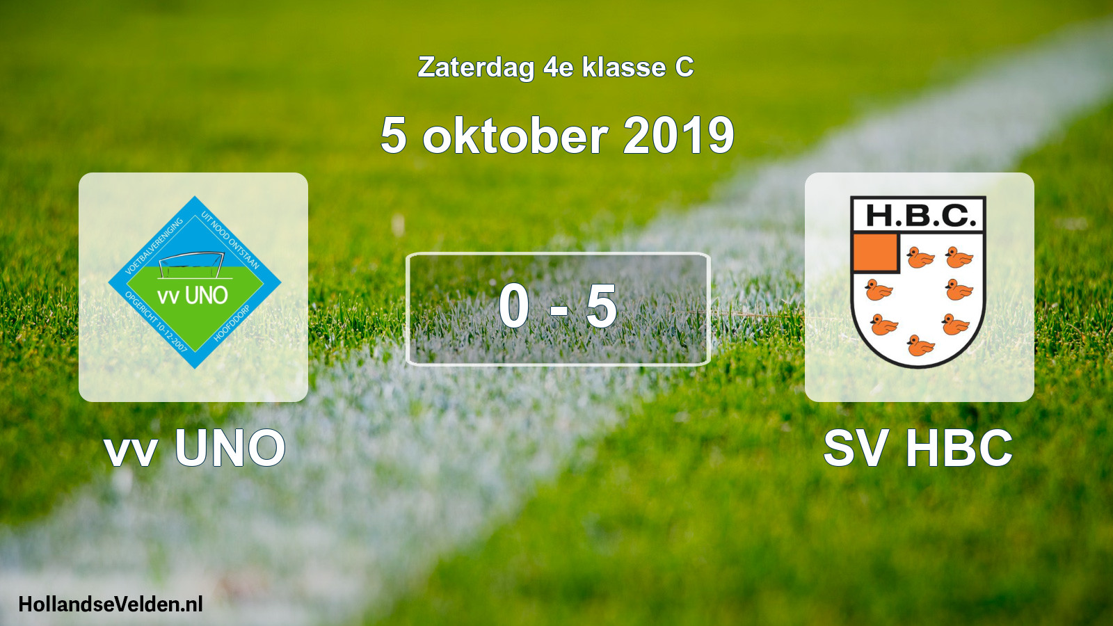 Total number of matches played: vv UNO - SV HBC 0 - 5 (5 October 2019)