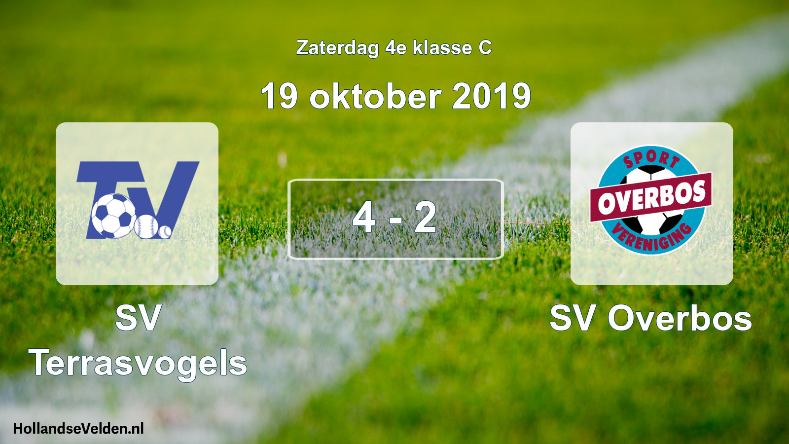 Total number of matches played: SV Terrasvogels - SV Overbos 4 - 2 (19 October 2019)