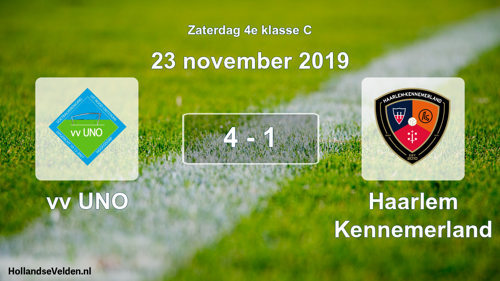 Total number of matches played: vv UNO - Haarlem Kennemerland 4 - 1 (23 November 2019)