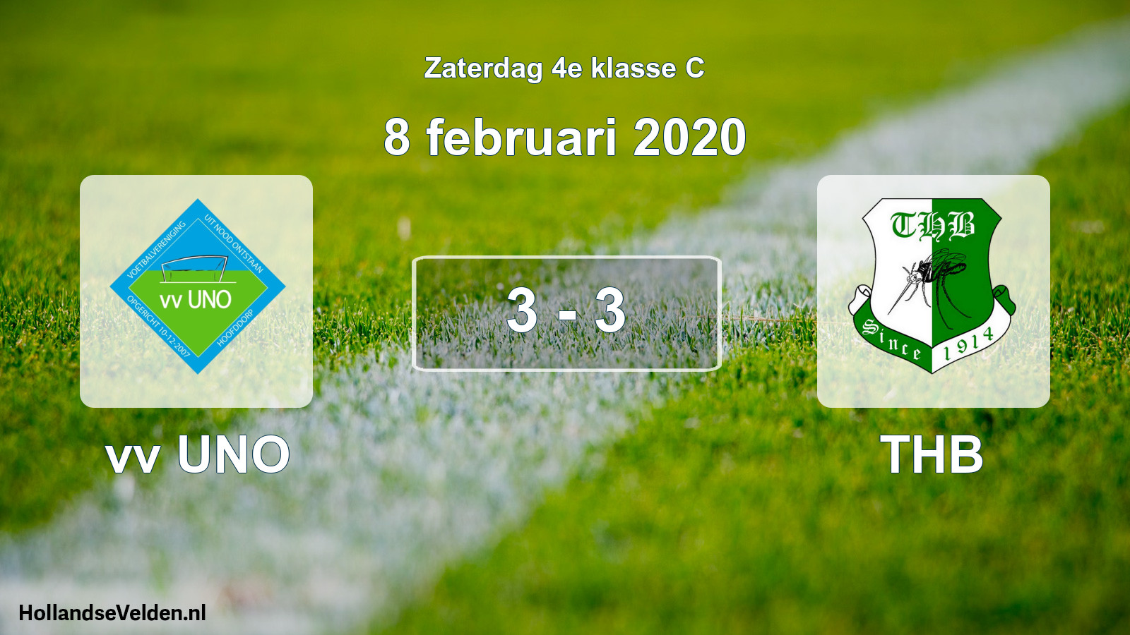 Total number of matches played: vv UNO - THB 3 - 3 (8 February 2020)
