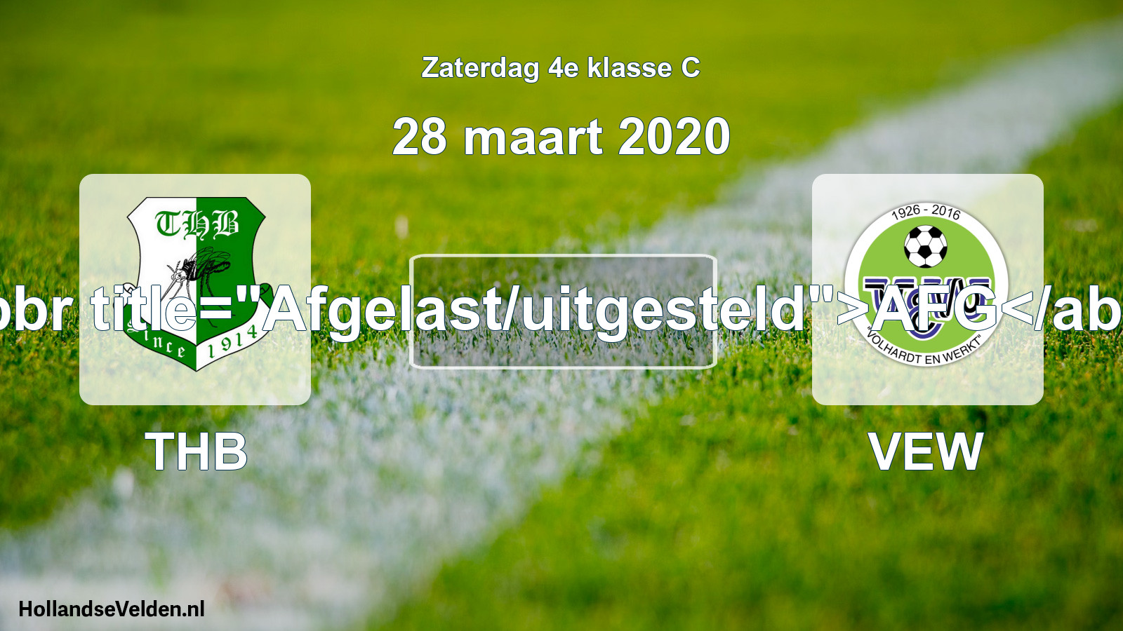 Scheduled Match: THB - VEW (28 March 2020)