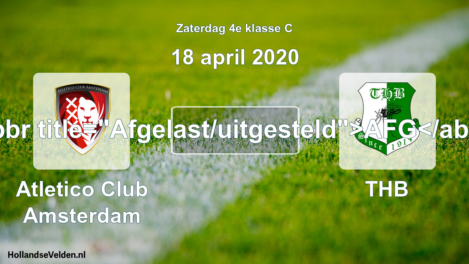 Scheduled Match: Atletico Club Amsterdam - THB (18 April 2020)