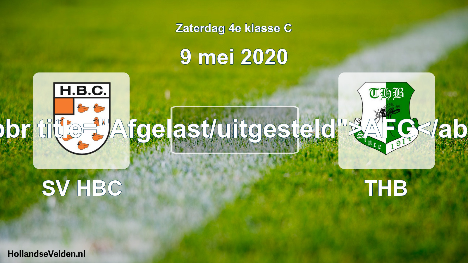 Scheduled Match: SV HBC - THB (9 May 2020)