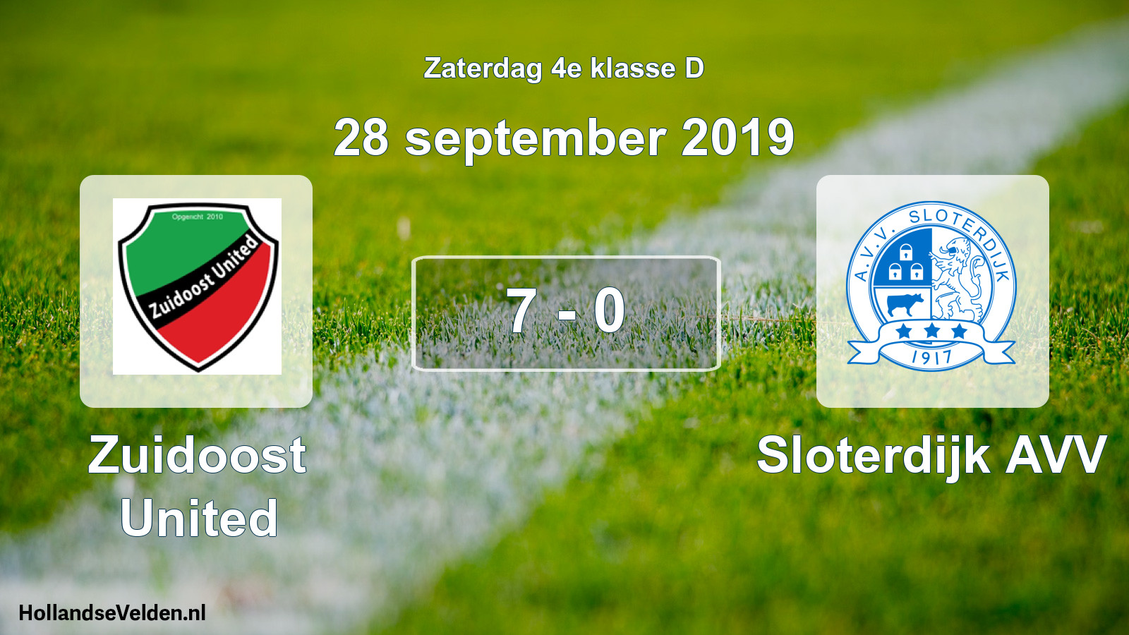 Total number of matches played: Zuidoost United - Sloterdijk AVV 7 - 0 (28 September 2019)