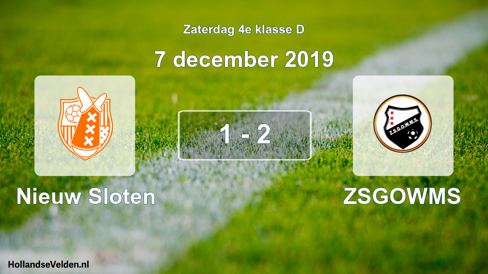 Total number of matches played: Nieuw Sloten - ZSGOWMS 1 - 2 (7 December 2019)