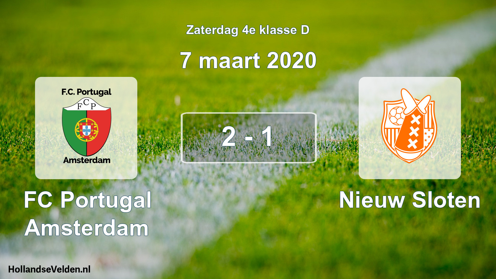 Total number of matches played: FC Portugal Amsterdam - Nieuw Sloten 2 - 1 (7 March 2020)