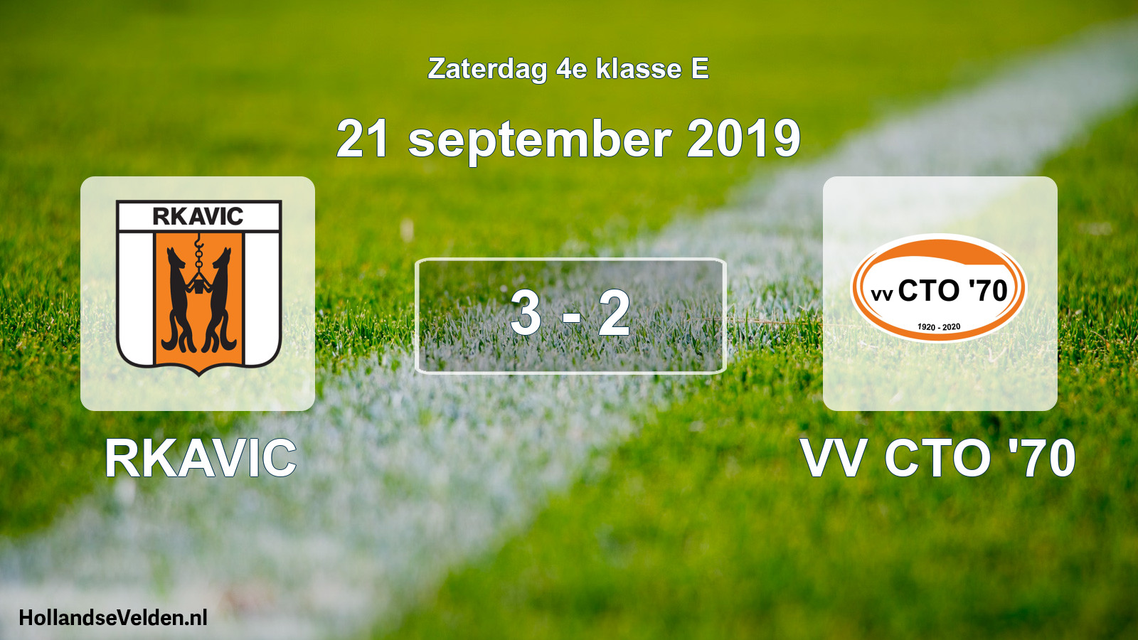 Total number of matches played: RKAVIC - VV CTO '70 3 - 2 (21 September 2019)