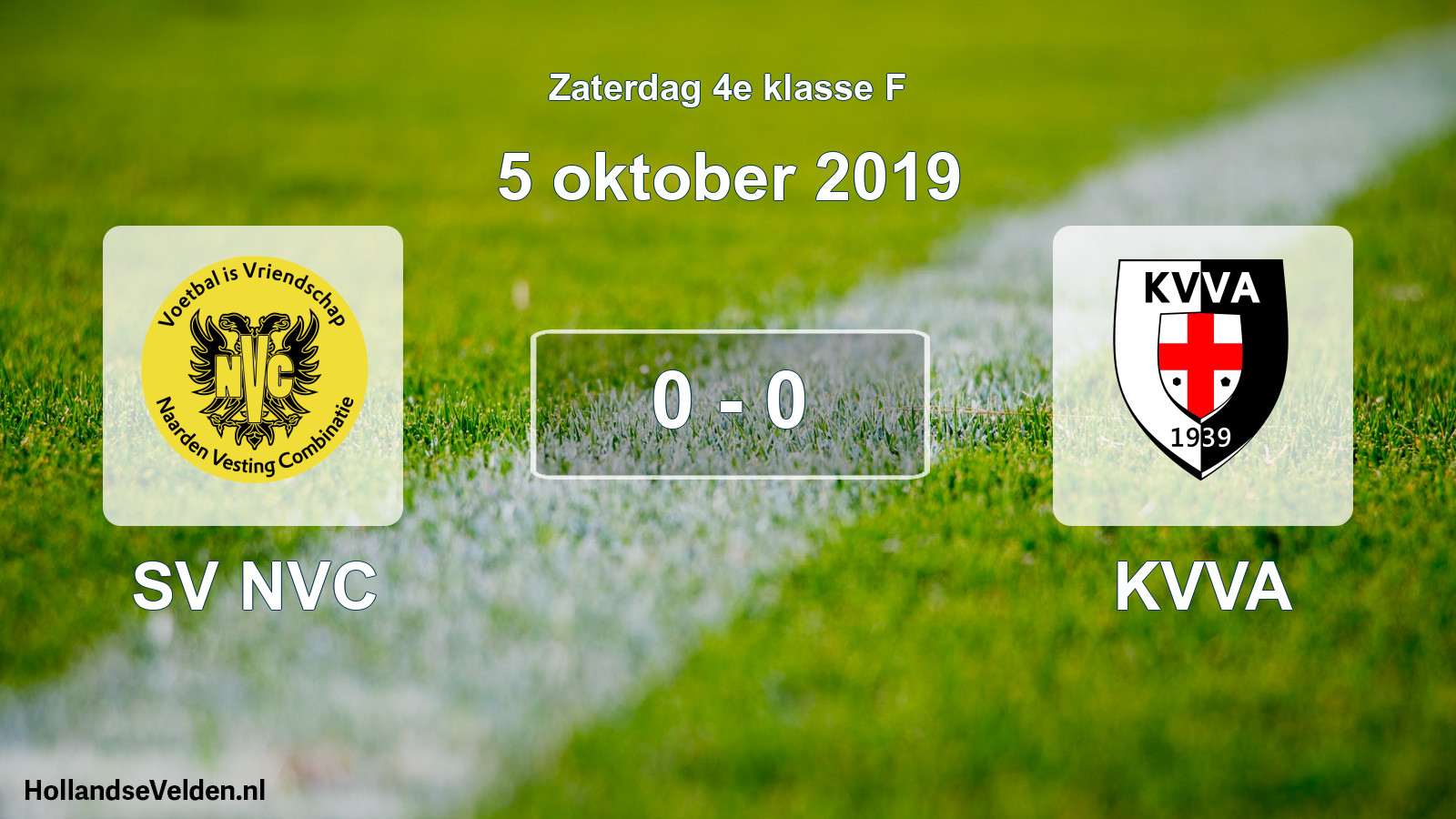 Total number of matches played: SV NVC - KVVA 0 - 0 (5 October 2019)
