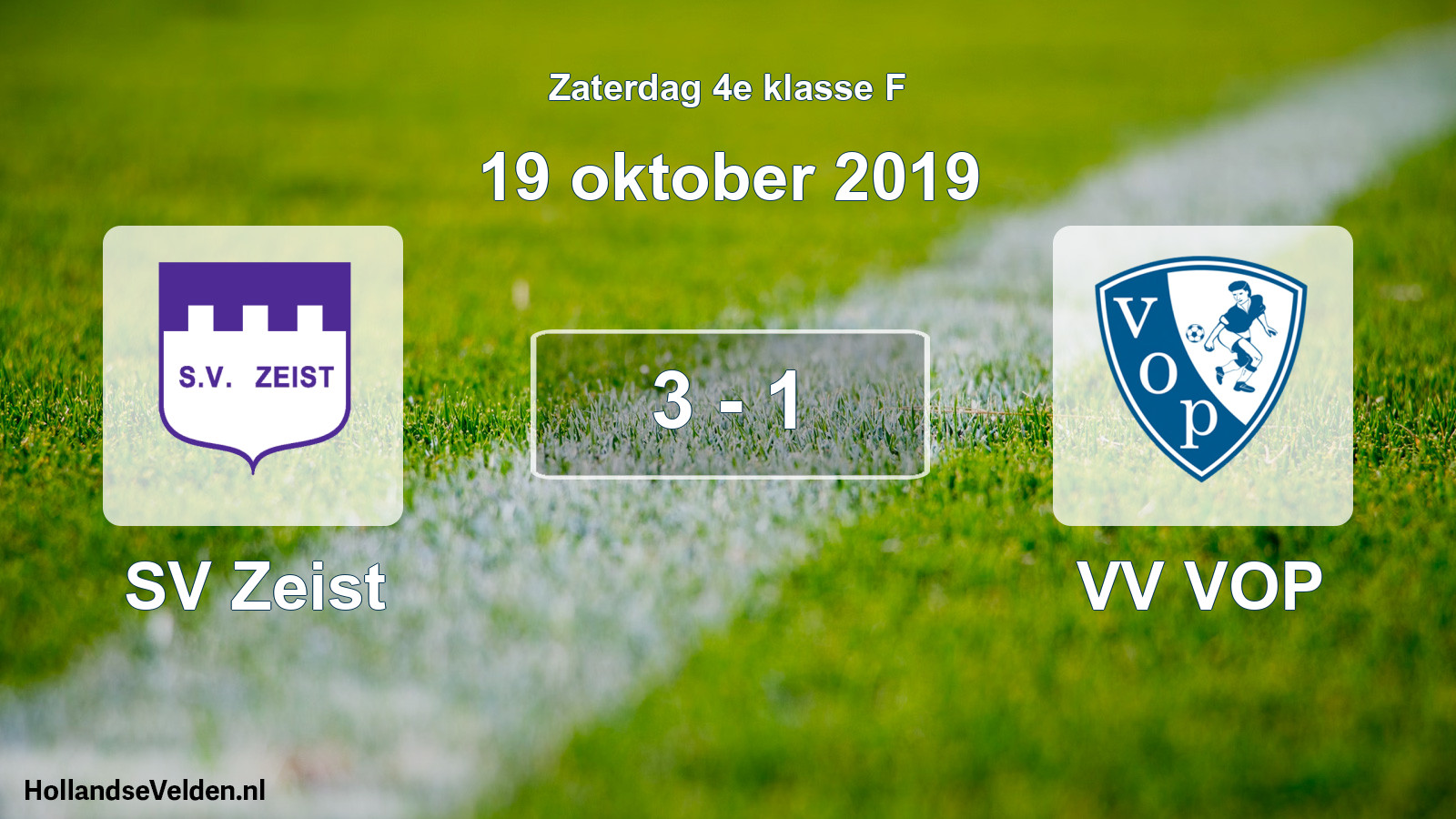 Total number of matches played: SV Zeist - VV VOP 3 - 1 (19 October 2019)