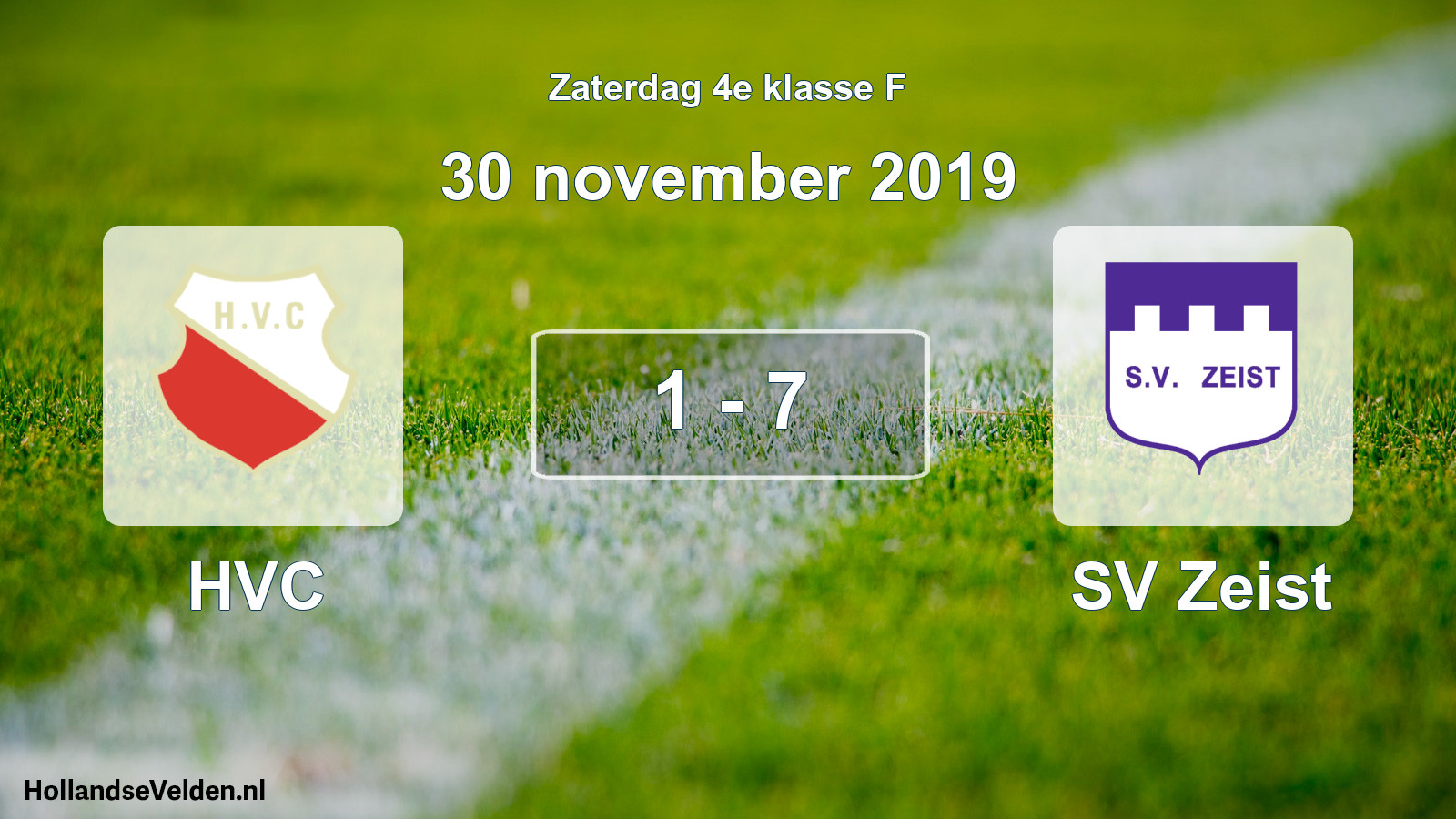 Total number of matches played: HVC - SV Zeist 1 - 7 (30 November 2019)