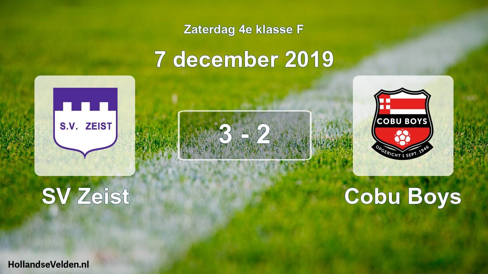 Total number of matches played: SV Zeist - Cobu Boys 3 - 2 (7 December 2019)