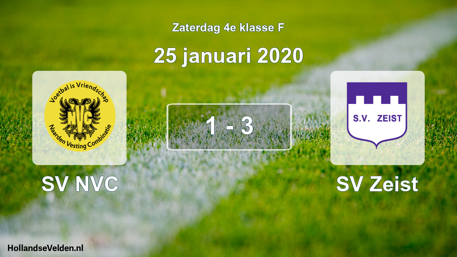 Total number of matches played: SV NVC - SV Zeist 1 - 3 (25 January 2020)