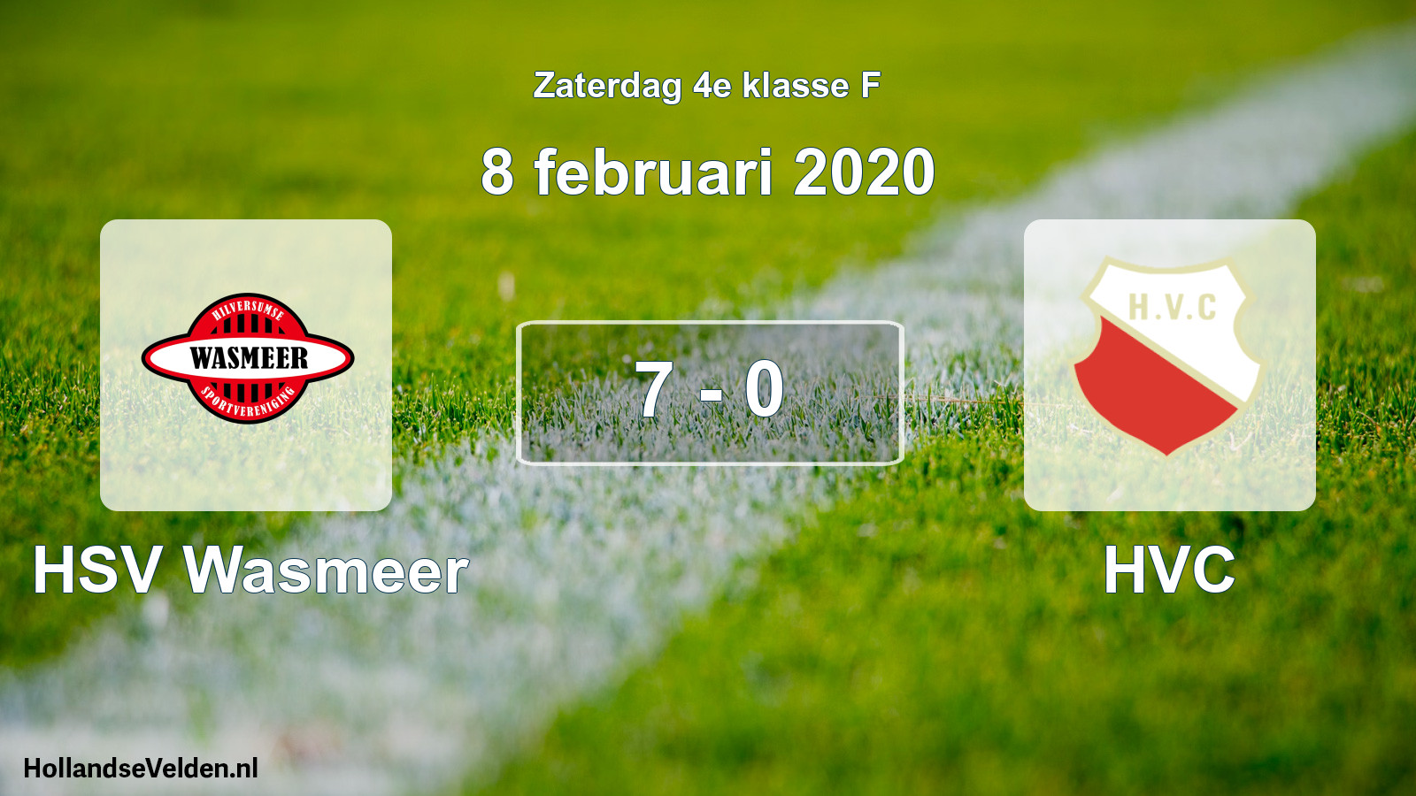 Total number of matches played: HSV Wasmeer - HVC 7 - 0 (8 February 2020)