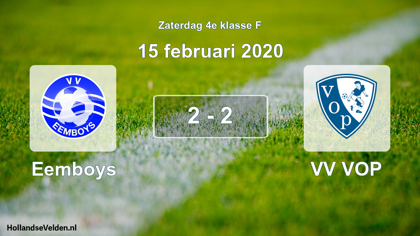Total number of matches played: Eemboys - VV VOP 2 - 2 (15 February 2020)