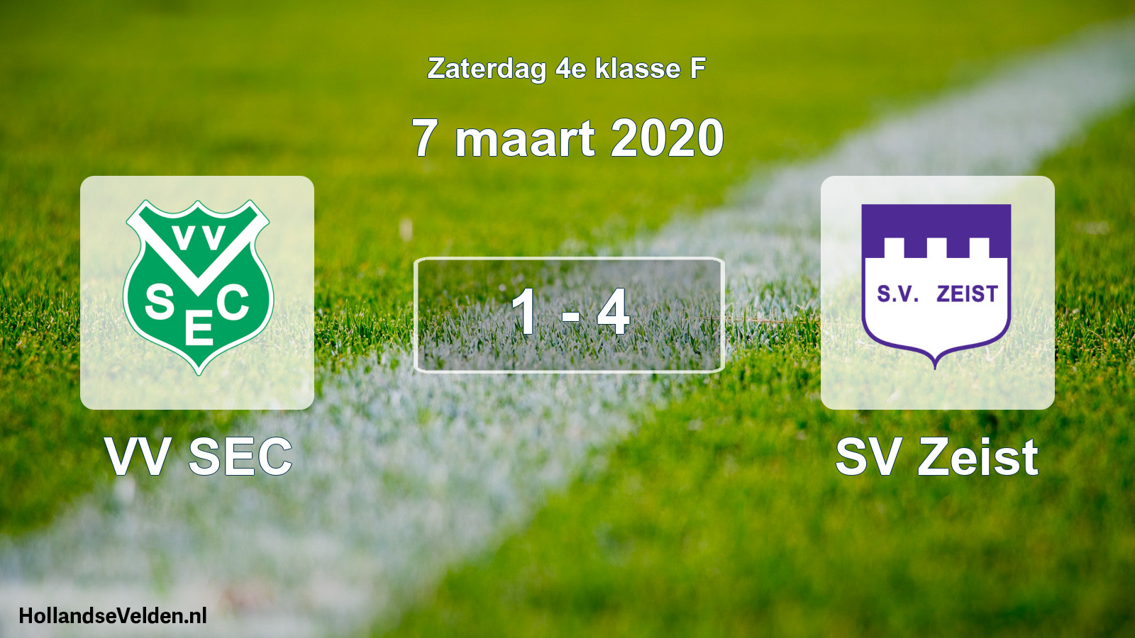 Total number of matches played: VV SEC - SV Zeist 1 - 4 (7 March 2020)