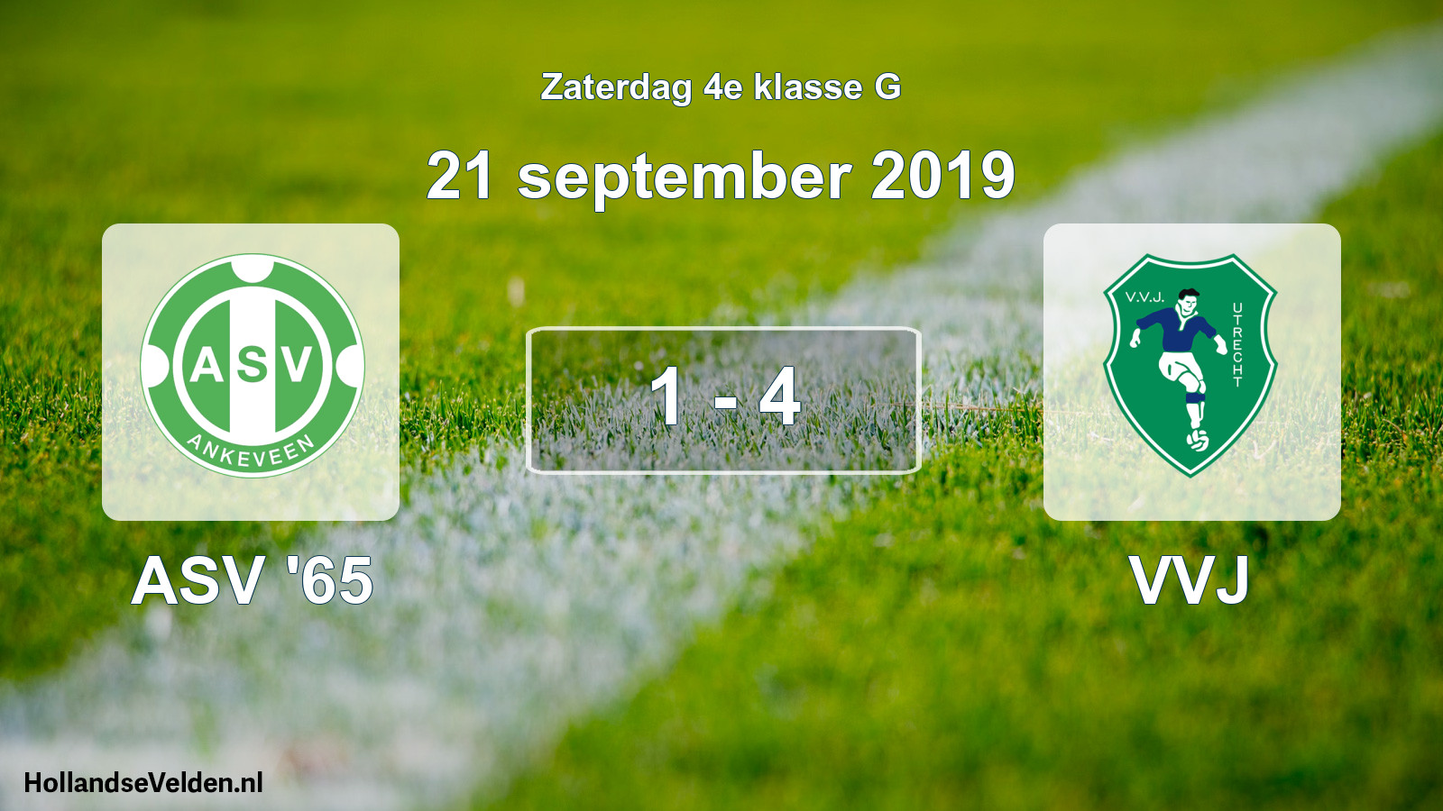 Total number of matches played: ASV '65 - VVJ 1 - 4 (21 September 2019)
