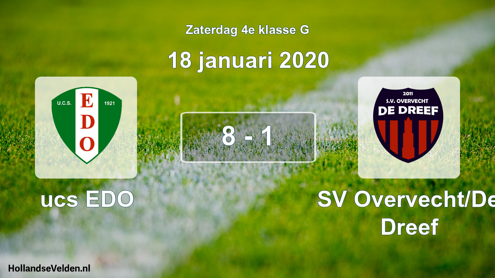 Total number of matches played: ucs EDO - SV Overvecht/De Dreef 8 - 1 (18 January 2020)