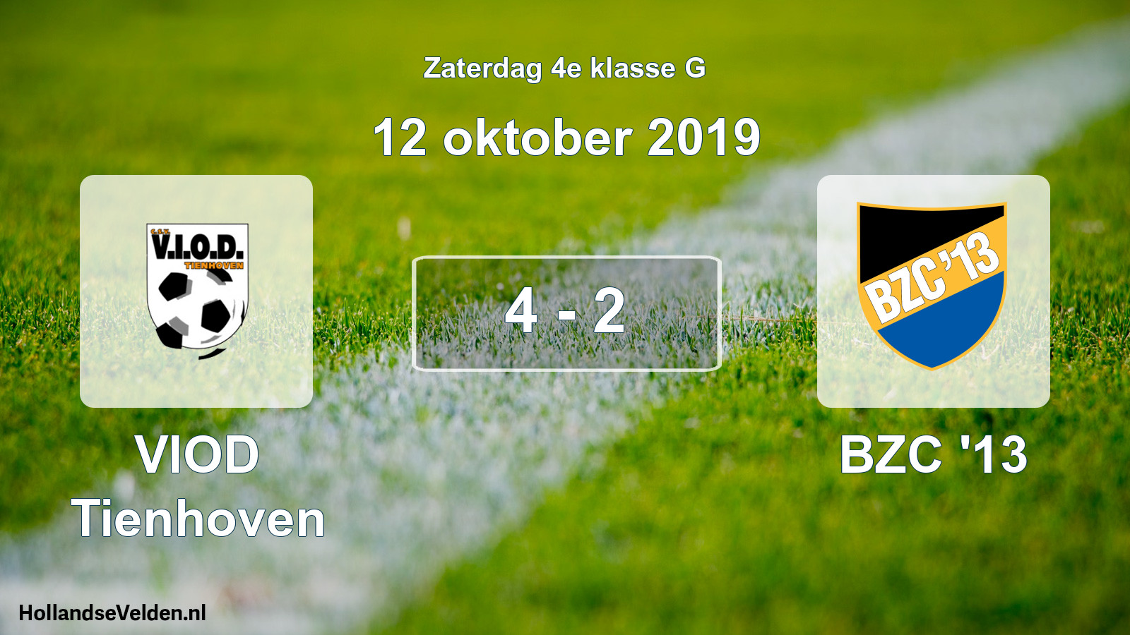 Total number of matches played: VIOD Tienhoven - BZC '13 4 - 2 (12 October 2019)