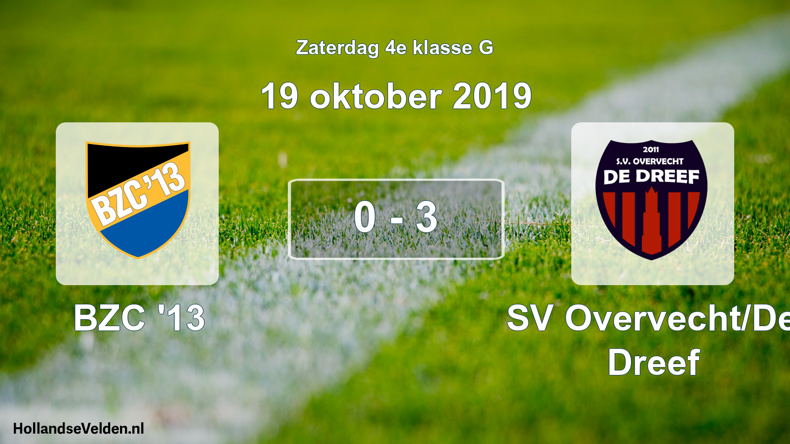Total number of matches played: BZC '13 - SV Overvecht/De Dreef 0 - 3 (19 October 2019)