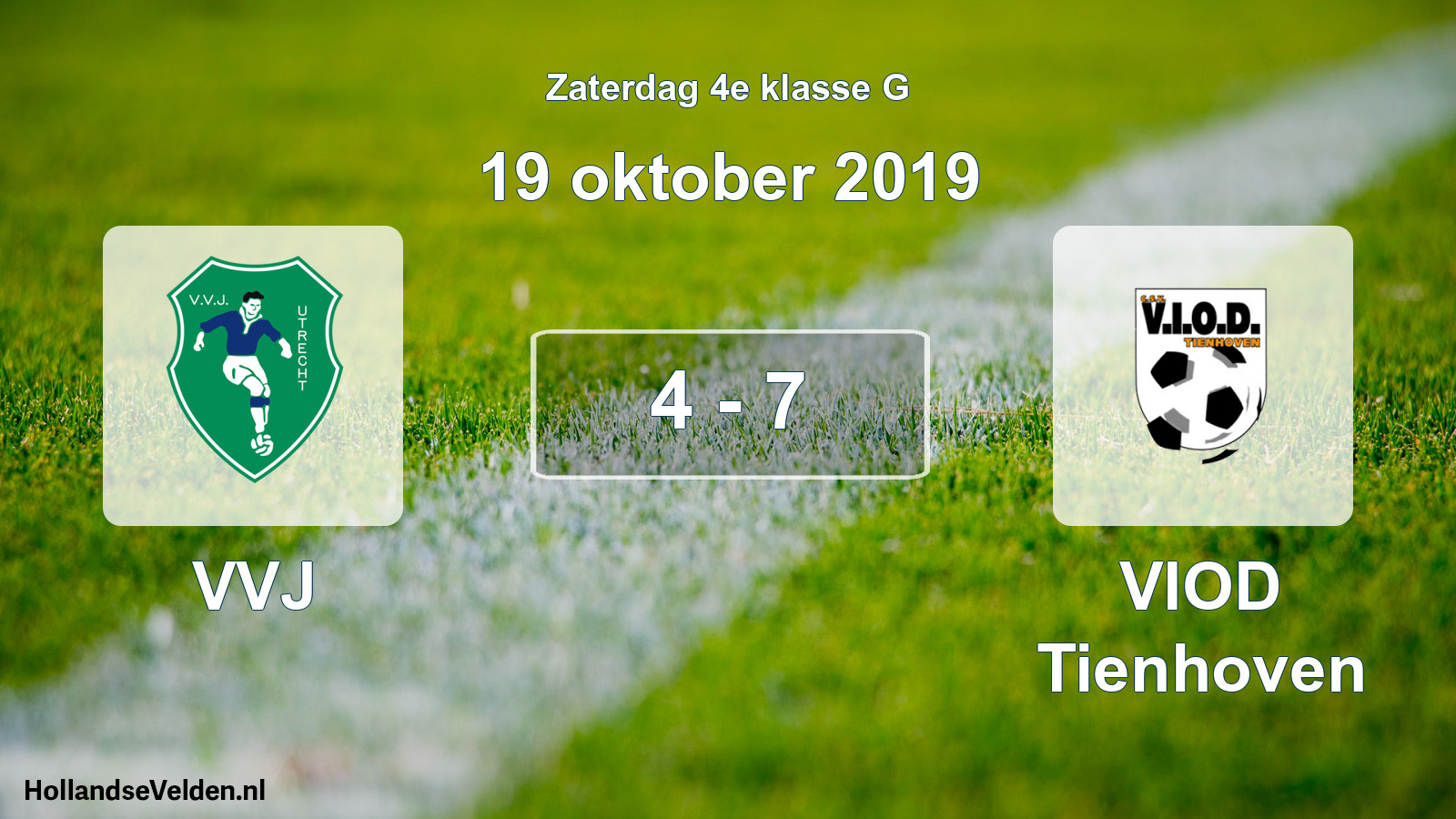 Total number of matches played: VVJ - VIOD Tienhoven 4 - 7 (19 October 2019)