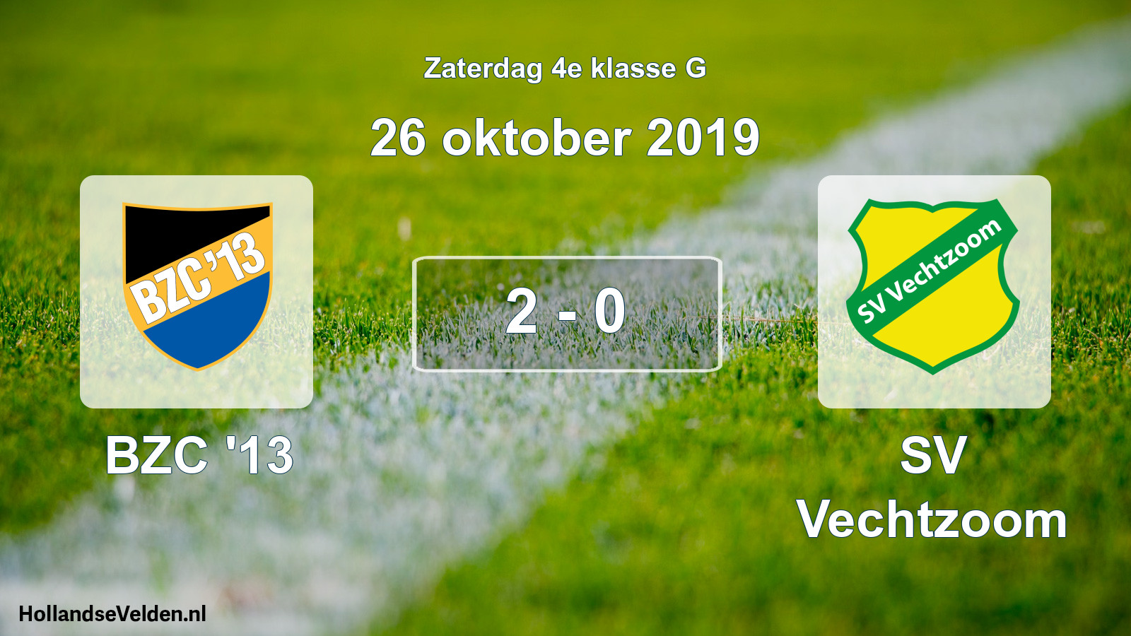 Total number of matches played: BZC '13 - SV Vechtzoom 2 - 0 (26 October 2019)