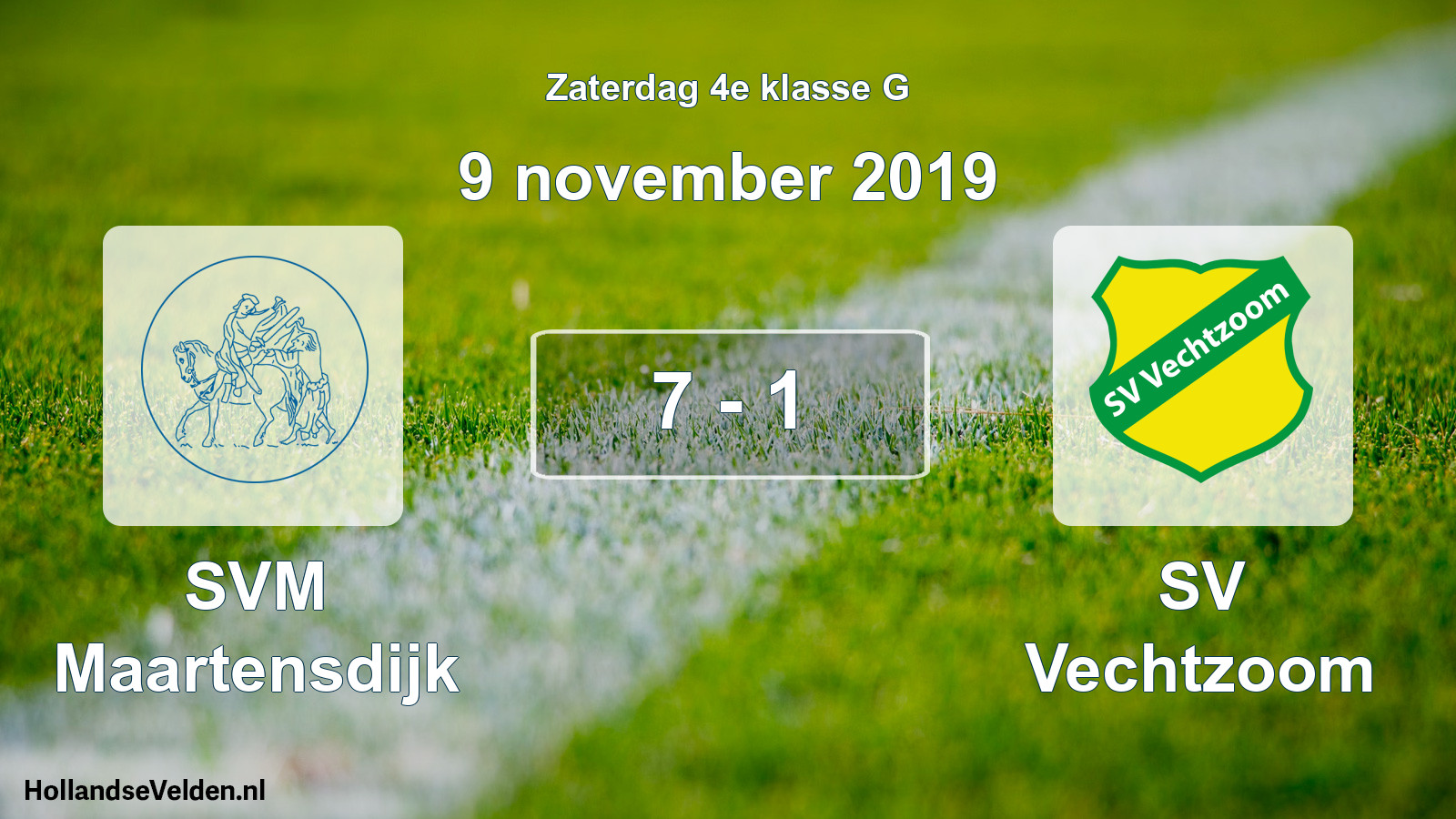 Total number of matches played: SVM Maartensdijk - SV Vechtzoom 7 - 1 (9 November 2019)