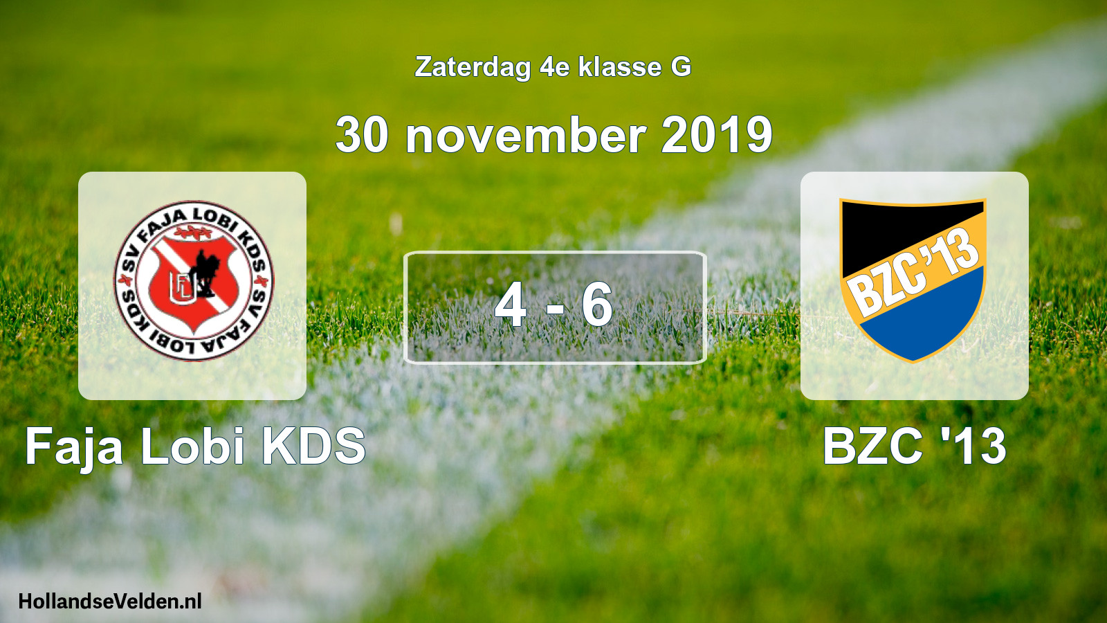 Total number of matches played: Faja Lobi KDS - BZC '13 4 - 6 (30 November 2019)