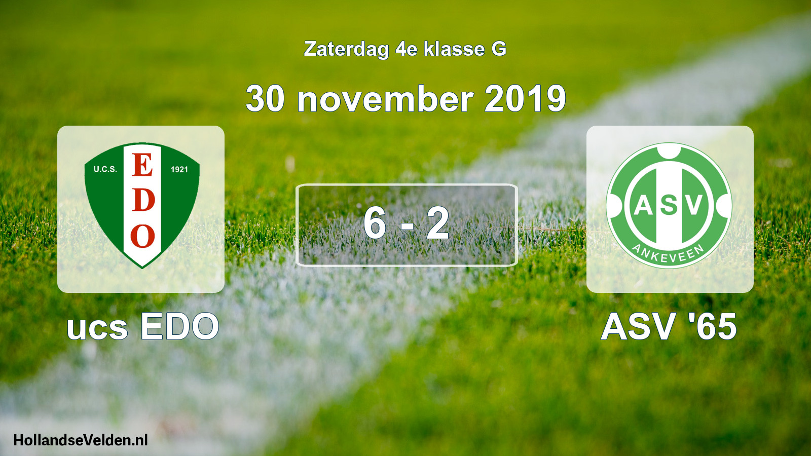 Total number of matches played: ucs EDO - ASV '65 6 - 2 (30 November 2019)