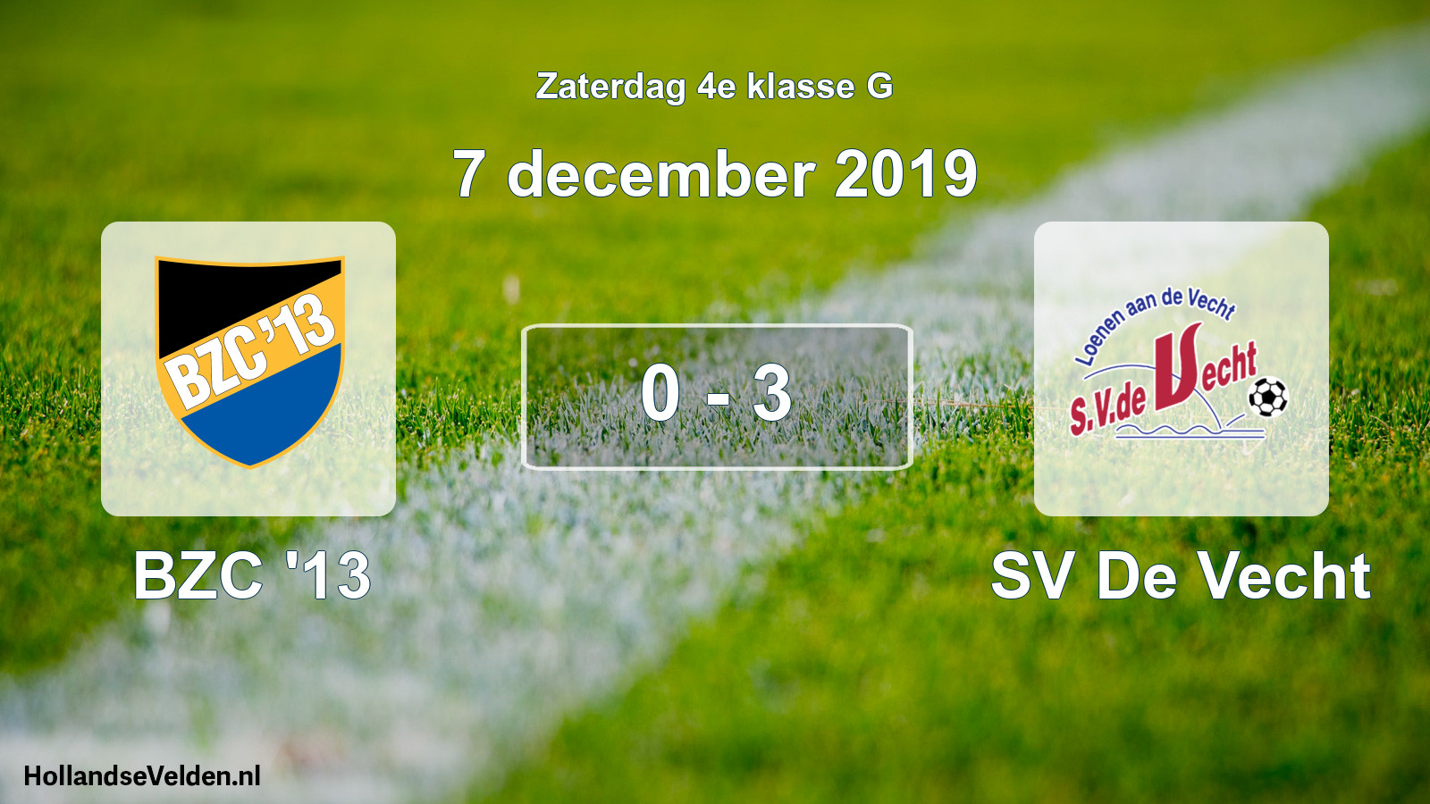 Total number of matches played: BZC '13 - SV De Vecht 0 - 3 (7 December 2019)