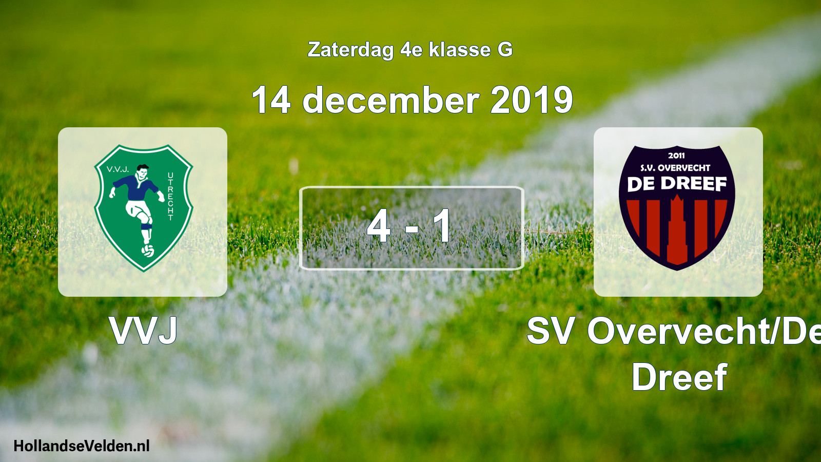 Total number of matches played: VVJ - SV Overvecht/De Dreef 4 - 1 (14 December 2019)