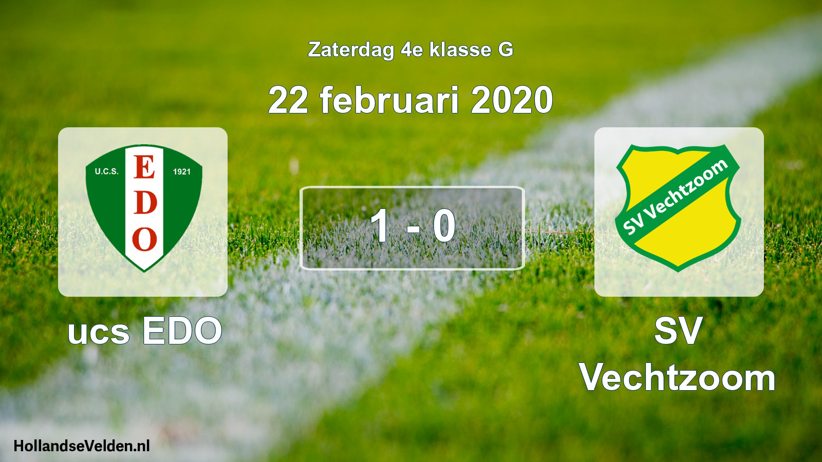 Total number of matches played: ucs EDO - SV Vechtzoom 1 - 0 (22 February 2020)