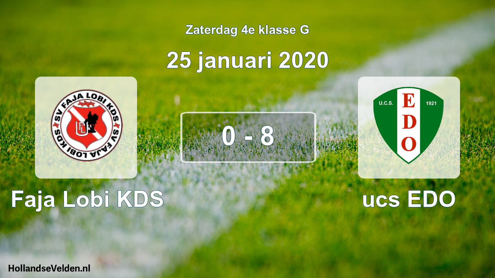 Total number of matches played: Faja Lobi KDS - ucs EDO 0 - 8 (25 January 2020)