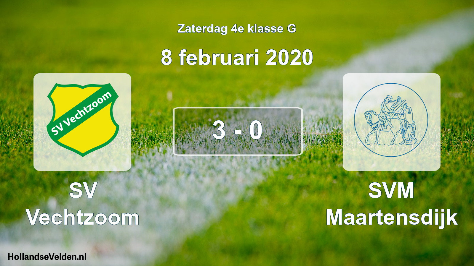 Total number of matches played: SV Vechtzoom - SVM Maartensdijk 3 - 0 (8 February 2020)