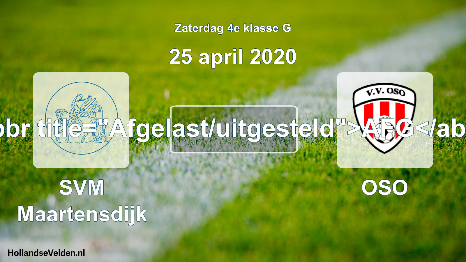 Scheduled Match: SVM Maartensdijk - OSO (25 April 2020)